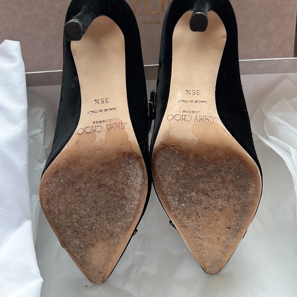 Jimmy Choo black velvet heels - Picture 3 of 7